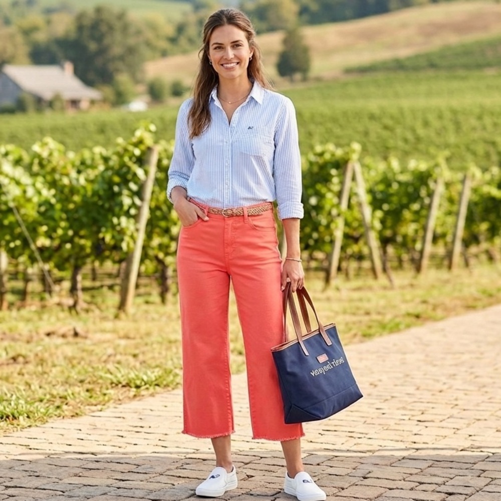 Vineyard Vines Coral-Pink Shorts with Signature Label